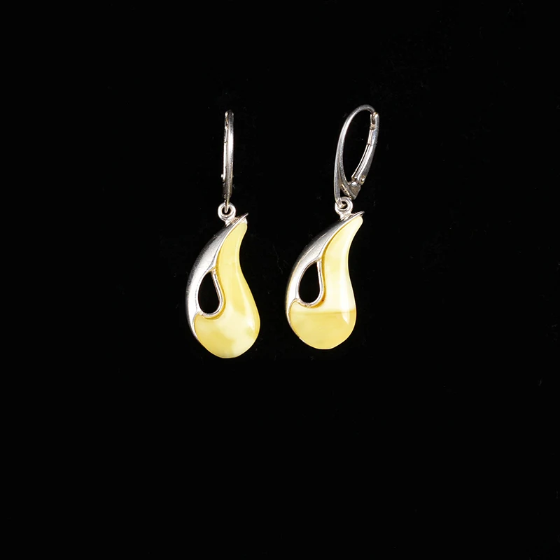 

Genuine luxury JIUDUO jewelry support professional Natural amber sterling silver beeswax old beeswax pendant drop shaped mail