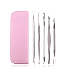 5 шт./компл. игольчатый Пинцет для прыщей удаления угрей прыщи удаление острых точек изгиб уход за кожей лица Инструменты Comedone удаление акне