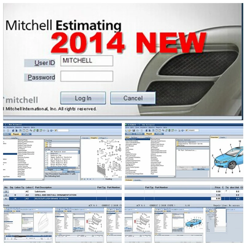 Новые Митчелл оценки программного обеспечения Митчелл UltraMate 7 столкновения оценки Системы Митчелл UltraMate программного обеспечения в CD или HDD
