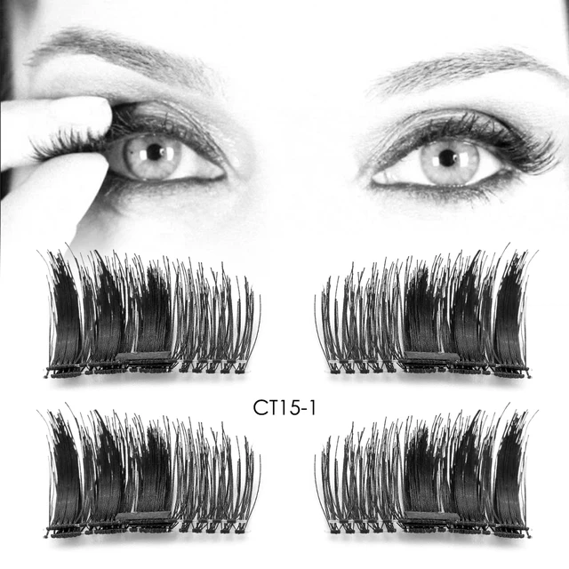 clearance 4pcs pair magnet false eyelash cross cilios posticos fake