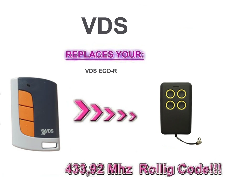 

New type VDS transmitter VDS ECO-R rolling code telecommande remote control duplicator