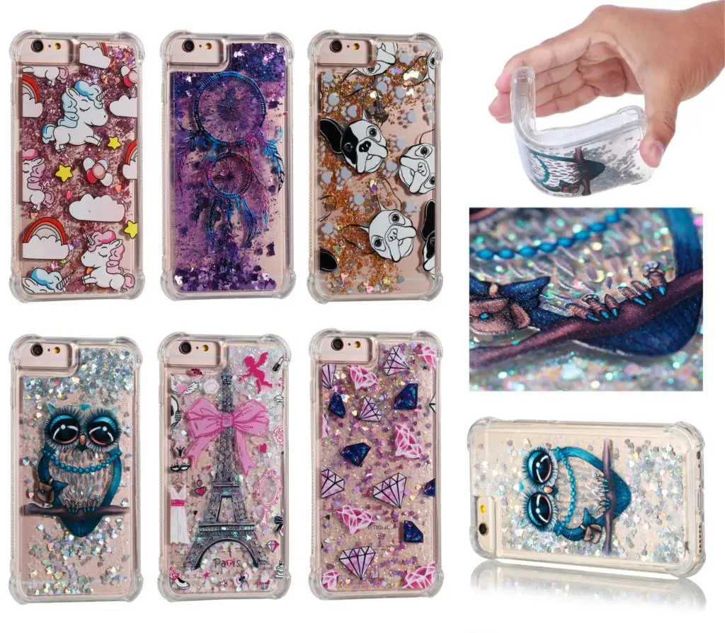 For Apple iPhone7 iPhone 7G 4.7 Case Dynamic Liquid Glitter Sand Soft TPU 8g Cover Quicksand Mobile Phone Shell |