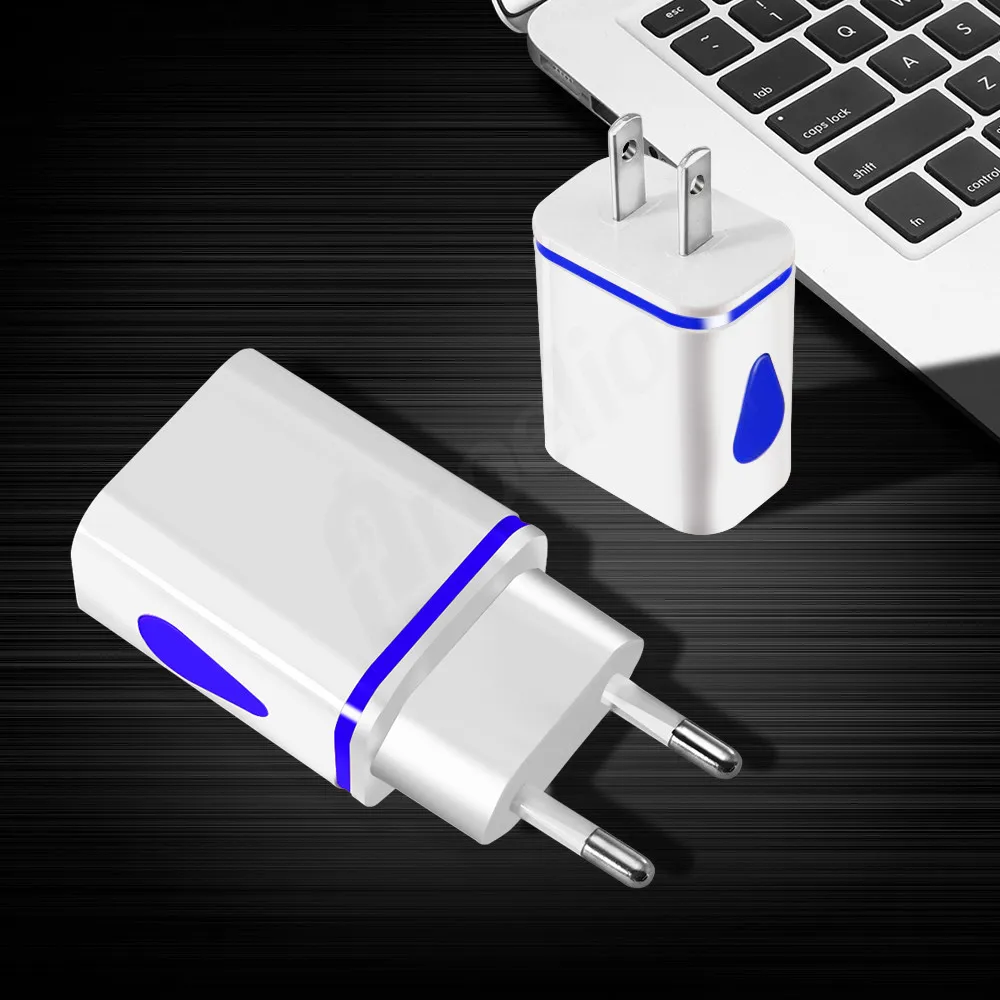 Olaf 5V/2.1A EU/US Led 2 порта USB быстрое зарядное устройство для Iphone Samsung Xiomi Huawei EU вилка