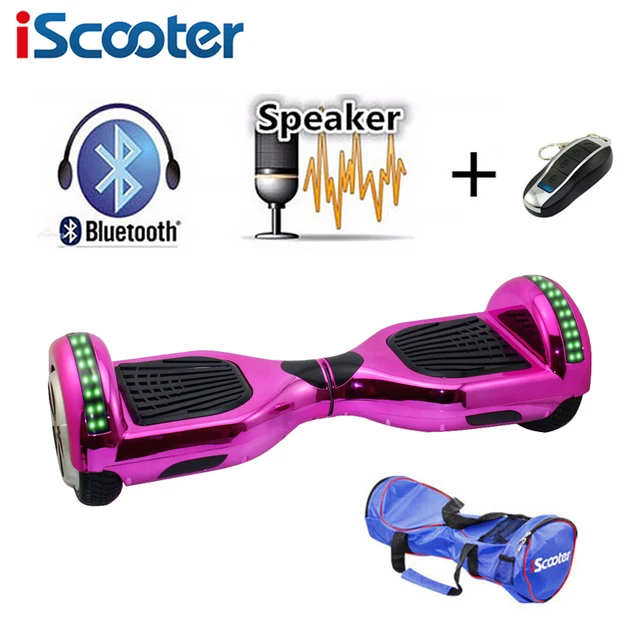 IScooter Новый 6,5 дюймов Ховерборд bluetooth и светодиодный Giroskuter 2 колеса балансируя Gyroscooter Hover доска два колеса Oxboard
