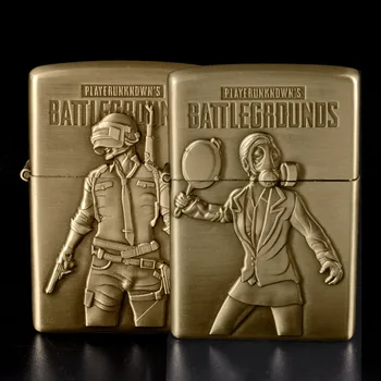 

1pc Game PUBG Cigarette Lighter Playerunknown's Battlegrounds Figure 3D Printing Oil Lighter Chicken Dinner Armor Model Gifts