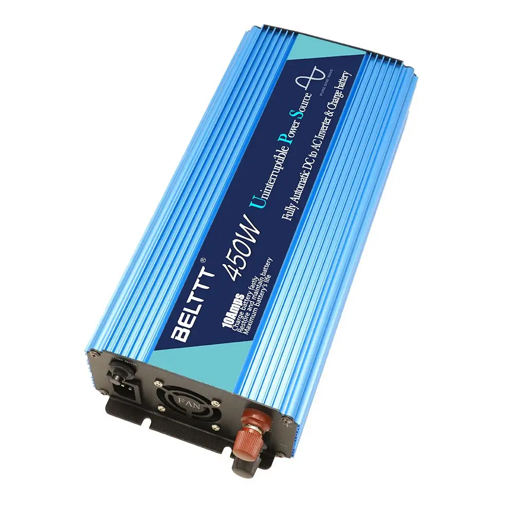

Free shipping 12 volt 220 volt ups inverter European socket pure sine wave 450Watt with AC charger