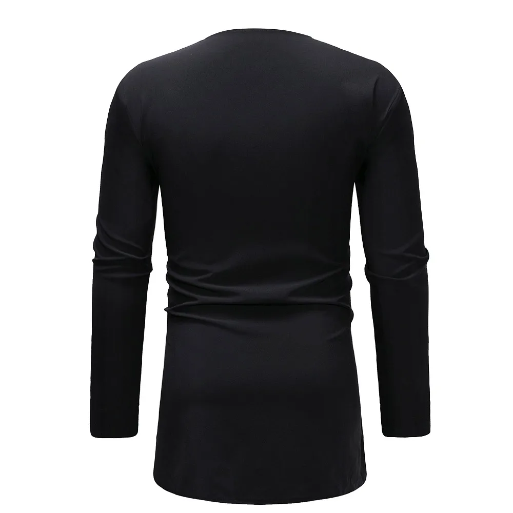 Longline Black T Shirt Men 2018 Hipster African style Dashiki Mens T-shirts Casual Slim Long Sleeve Streetwear Hip Hop Tshirts (3)