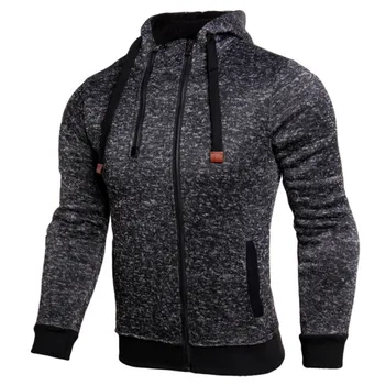 

New Sporty Hoodies for Men Hip Hop Hoodies Men' Street-wear Gym Body Building Sweatshirt Solid Men' Hoodies with Zipper Hoodies