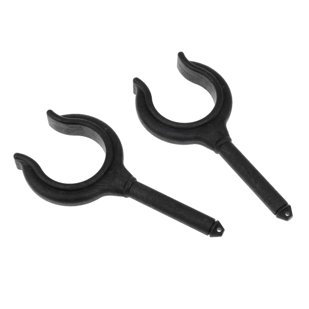 2 Pieces Black Nylon Marine Boat Oar Lock Rowlock Side Mount Accessories 4.5 x 14.5 cm