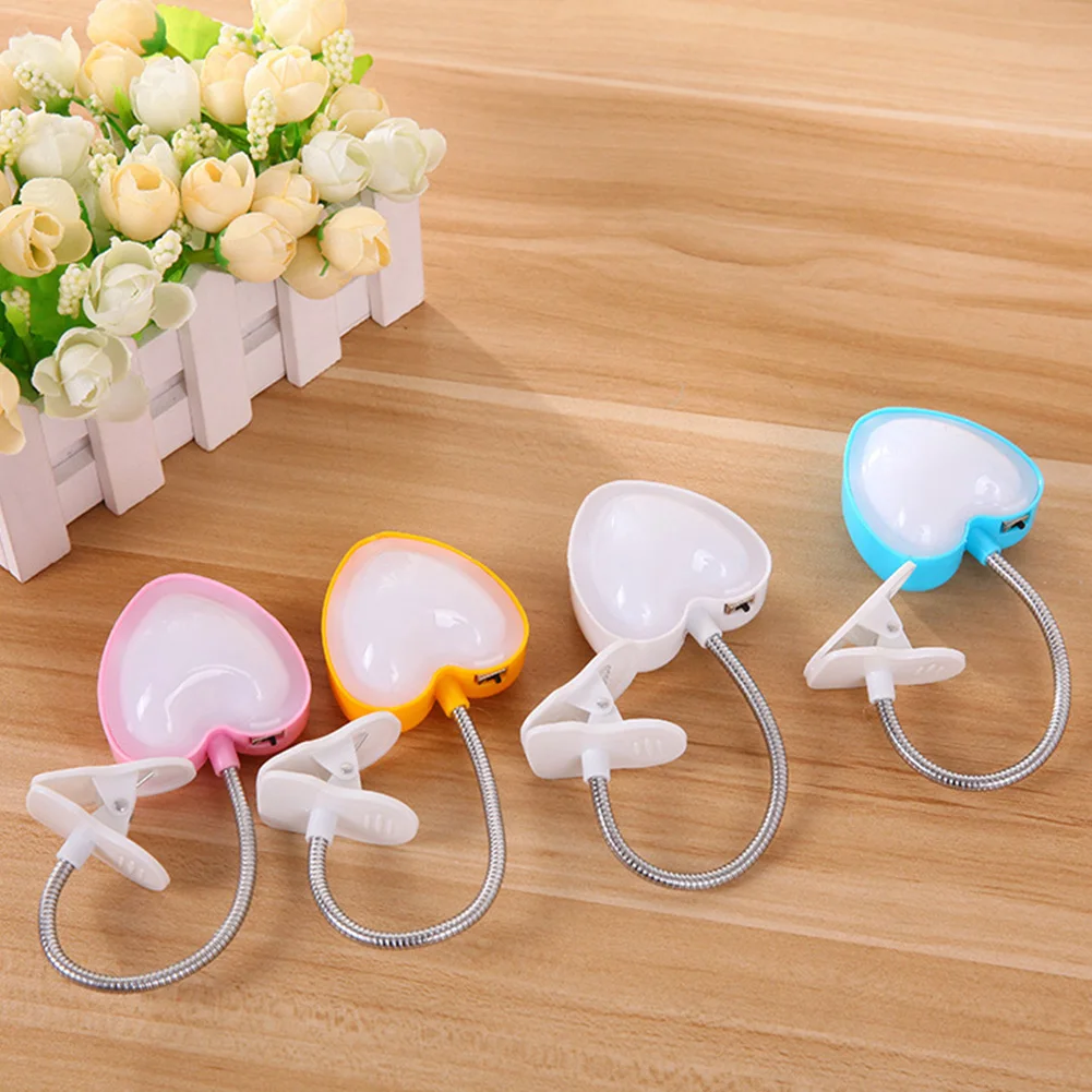 Us 1 94 6 Off Led Table Foldable Reading Light Flexible Desk Night Office Eye Care Kids Bedroom Clip On Heart Shape Portable Bedside Lamp In Book