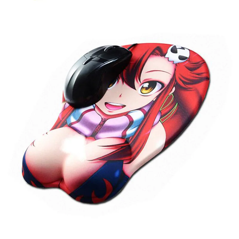 Gurren Lagann Yoko Anime Sexy Big Soft Breast 3D Gaming Mouse Pad Sexy Wris...