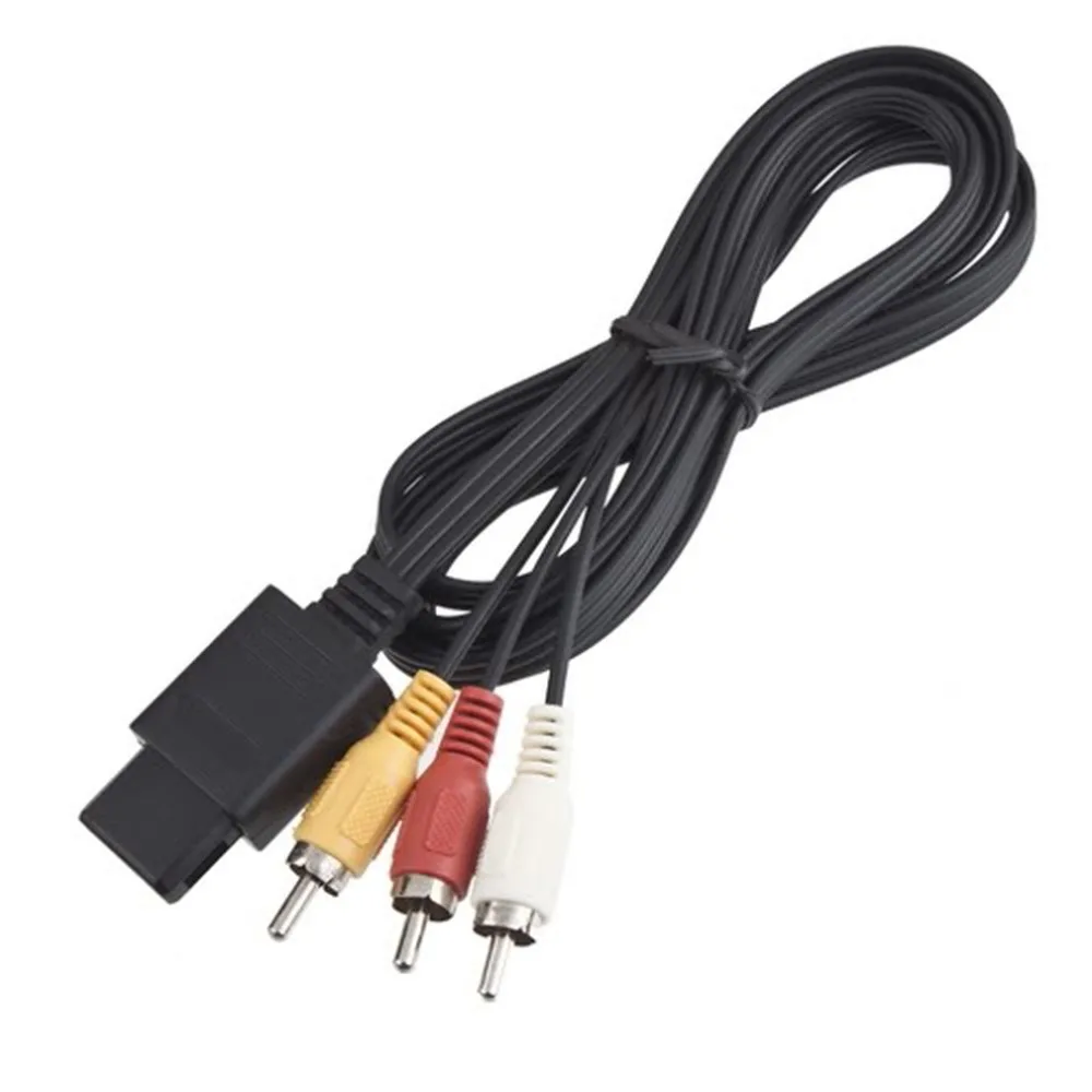 

black data cable sata 1.6M Audio TV Video Cord AV Cable to RCA for Nintendo N64 SNES Drop Shipping