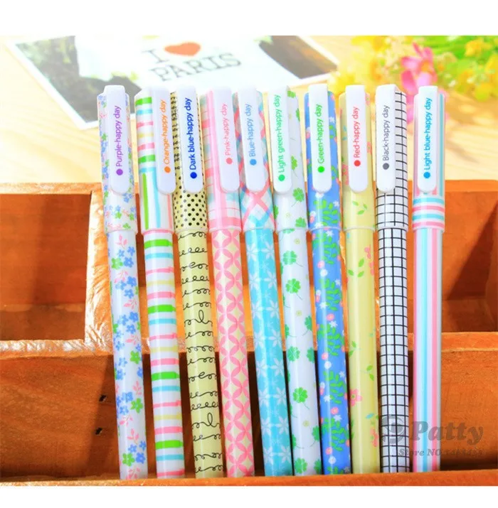 10 цветов гель с запахом цветов ручки школьные принадлежности шариковая ручка Zakka офисные материал canetas Escolar корейские канцелярские papelaria F214