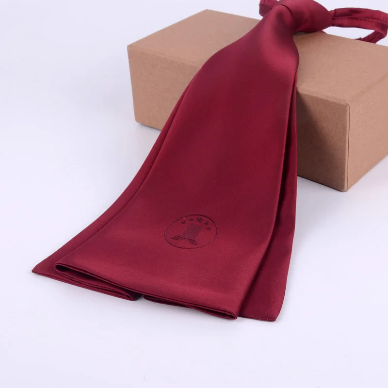 Lawyer Style Tie Unisex Formal Wear Law Firm Law Firm Mark Tie High Density Yarn Wine Red Chic Necktie