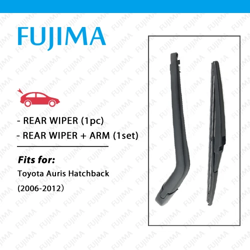 

FUJIMA Rear Wiper Blade and Arm for Toyota Auris Hatchback (2006-2012) Back Window Windscreen Rear Wiper Arm