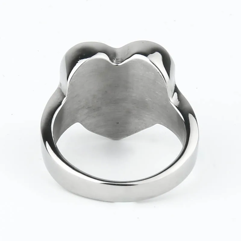 Valily женское кольцо в форме сердца из нержавеющей стали простое полированное твердое Серебряное кольцо для женщин классические обручальные кольца ювелирные изделия
