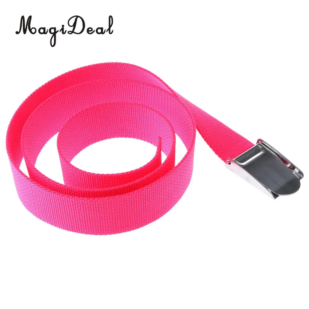MagiDeal Pink 5cm 1.5m Scuba Diving Weight Belt Webbing with Stainless Steel Buckle SCUBA Snorkeling Swimming Diving Access