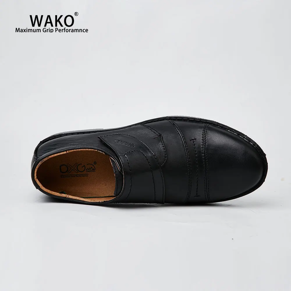 WAKO Breathable Leather Chef Shoes Men Non-Slip Black Kitchen Chef Work Shoes Anti-Skid Safety Cook Shoes For Restaurant 1402