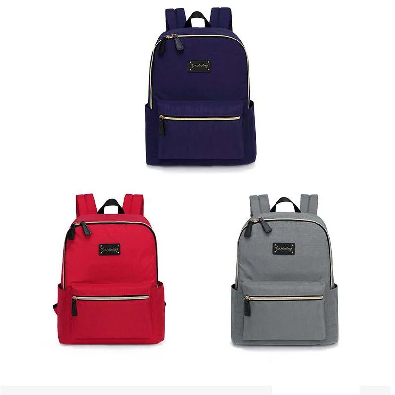 COLORLAND брендовый Одноцветный водонепроницаемый рюкзак, сумка для детских подгузников, светильник для беременных женщин, сумка для мам, сумка для смены, влажная сумка для ухода за ребенком
