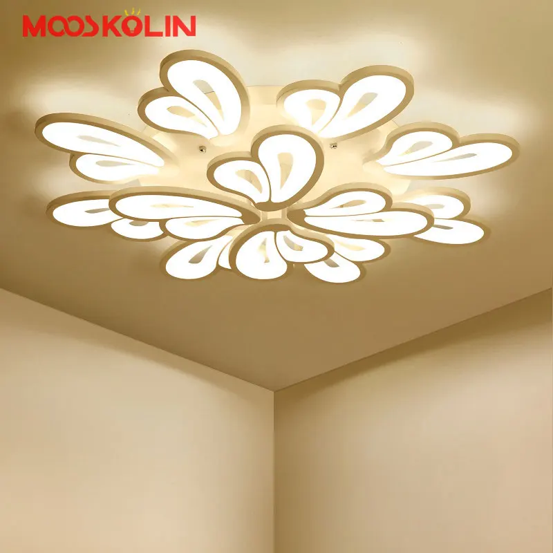 

Black or White Finish Modern led Ceiling Chandelier Lights For Living Room Dining room Bedroom AC85-265V Led Chandelier Fixtures
