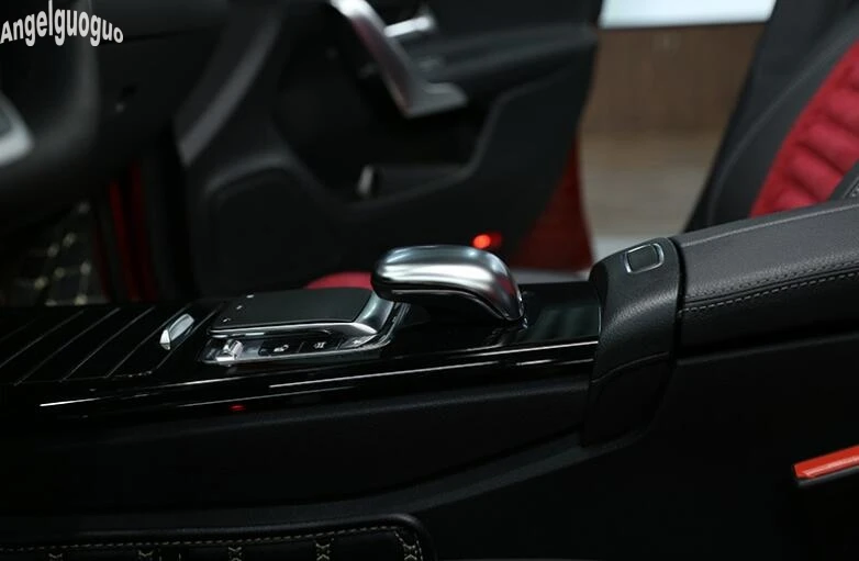 ABS хром или Карбон Автомобильный Центр управления украшения Подлокотники коробка переключатель Крышка Накладка для Mercedes Benz класс W177+ наклейка