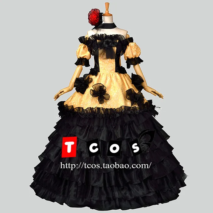 

Vocaloid Women's Aku No Musume Kagamine Len Cosplay Dress Lolita Gown Evening Party Costume