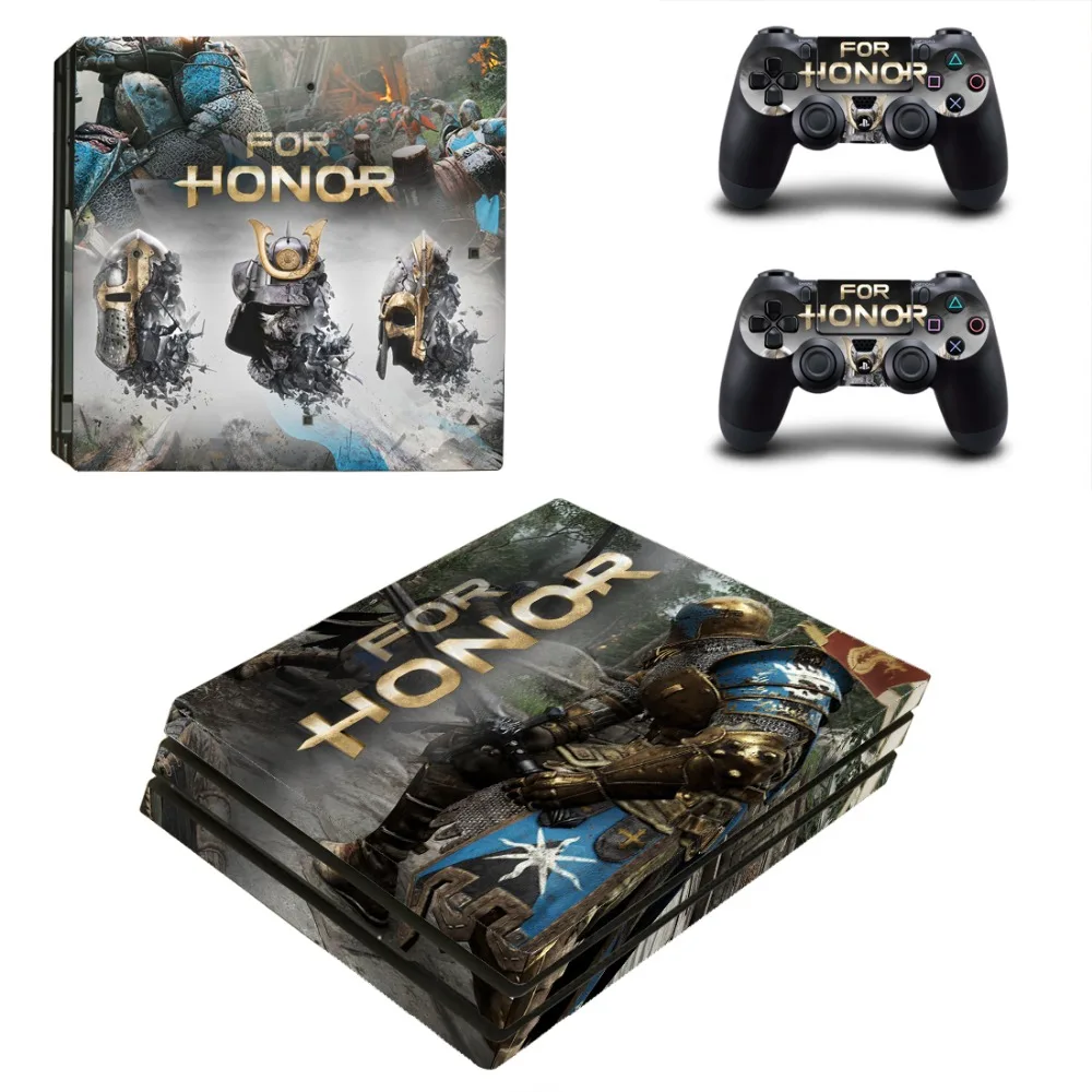 Игры for Honor PS4 про кожу Стикеры Наклейка виниловая для Playstation 4 консоли и 2 контроллеры PS4 про кожу Стикеры