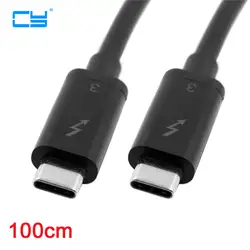 100 см Thunderbolt 3 USB-C USB 3.1 Тип cmale к thunderbolt3 мужской 40 Гбит/с кабелем для ПК и ноутбук