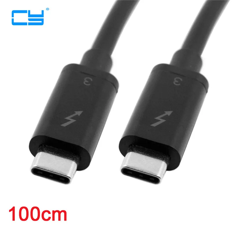 

100cm Thunderbolt 3 USB-C USB 3.1 Type CMale to Thunderbolt3 Male 40Gbps Cable for PC & Laptop