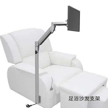 

Customized Floor Mount Monitor Holder Floor Stand Sofa Bedside Fixed TV Mount For Foot Massage Chair Entertainment Room LD218