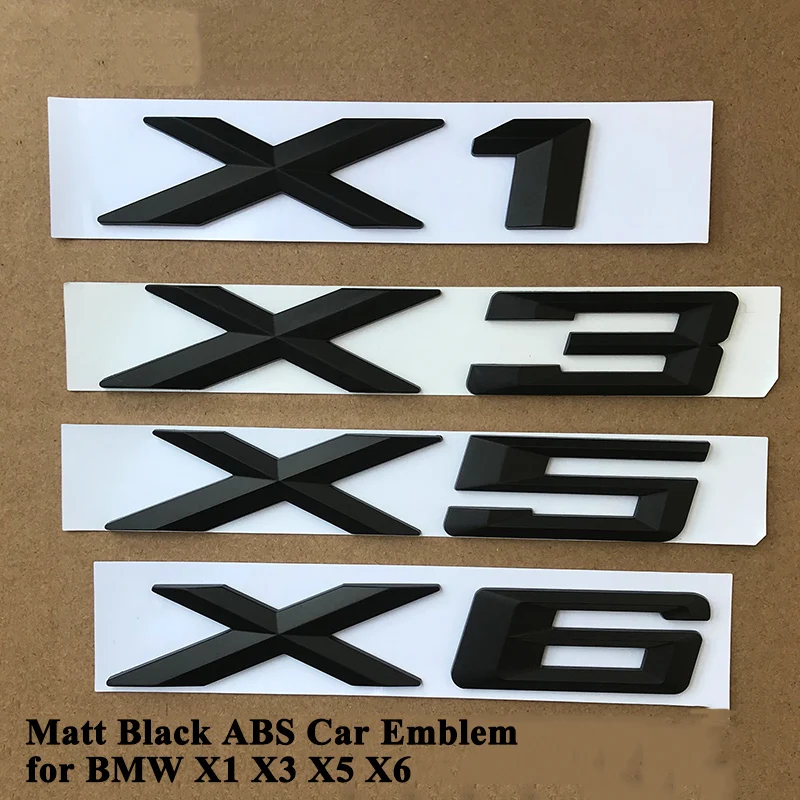 Автомобильная эмблема логотип ABS Matt Black 1 шт. аксессуары для BMW X1 E84 F48 X3 F25 G01 X5 E70 F15 X6