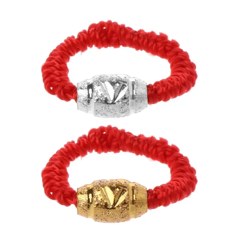 

Handmade Kabbalah Red String Lucky Bead Protection Braided Rings Fashion Jewelry