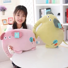 Милая плюшевая подушка с рисунком слон, плюшевая игрушка, мягкая диванная подушка под спину, детская мягкая подушка для животных, декоративная подушка, подарок на день рождения