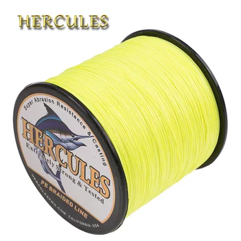 

Hercules Braided Fishing Line Multifilament 100M 300M 500M 1000M 1500M 2000M Fluorescent Yellow PE Carp Fishing Cord 8 Strands