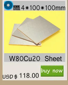 15*100*100 Вольфрам Медь сплав Простыни w80cu20 W80 тарелка точечная Сварка электродом упаковки Материал Сертификат iso Бесплатная доставка