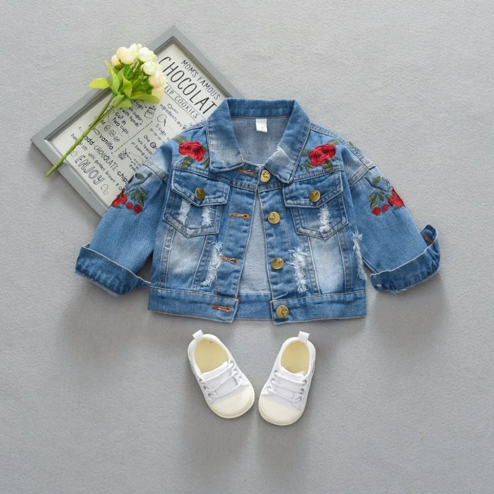 Baby Denim Coats Vintage Jeans Jackets Kids Toddler Denim Jackets