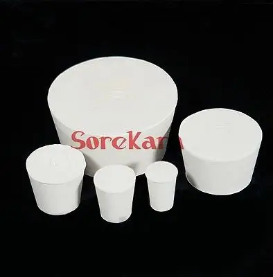 

2pcs 8/12.5mm Rubber Stopper For Laboratory Test Tube Solid Bungs Airlock Lab Use