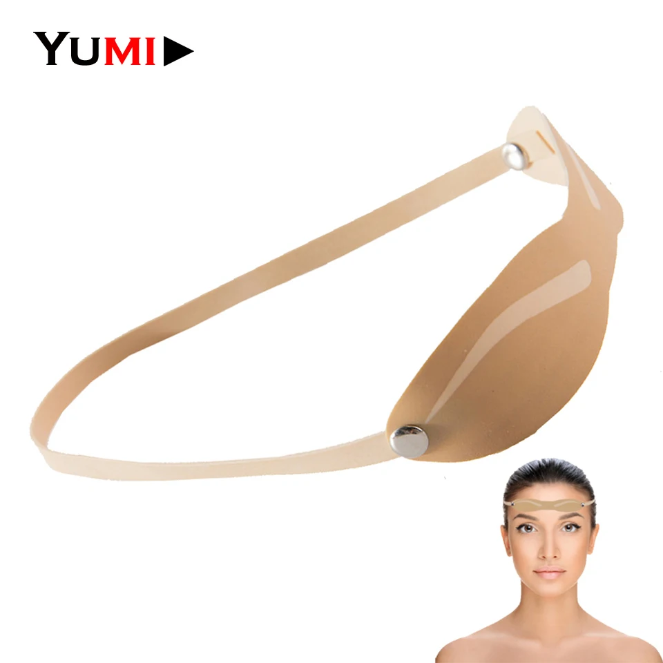 

1PC 3D Rubber Fake False Eyebrow Straps Practice Skin With Latex Band Headbands For Permanent Makeup Learning Training Beginners