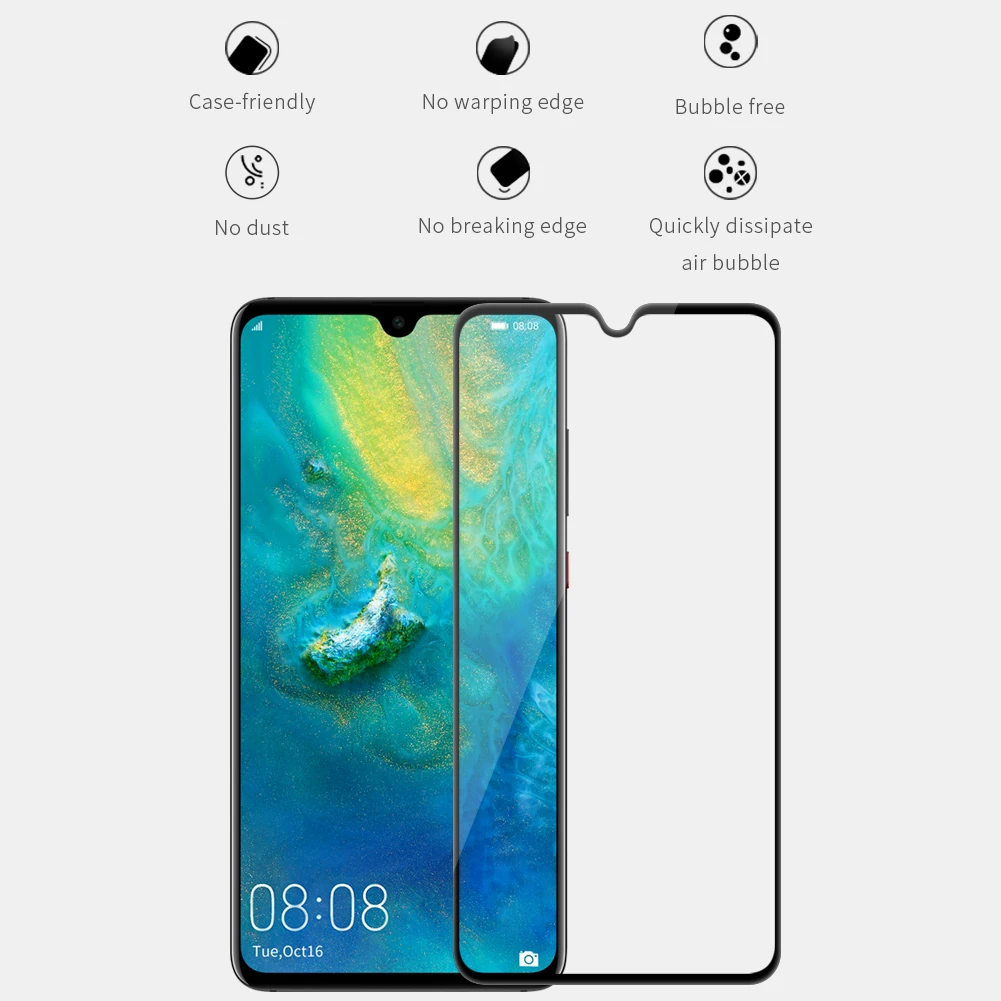 Huawei Mate 20 X антибликовое закаленное стекло экран протектор Nillkin XD CP+ MAX Защитное стекло для Huawei Mate 20