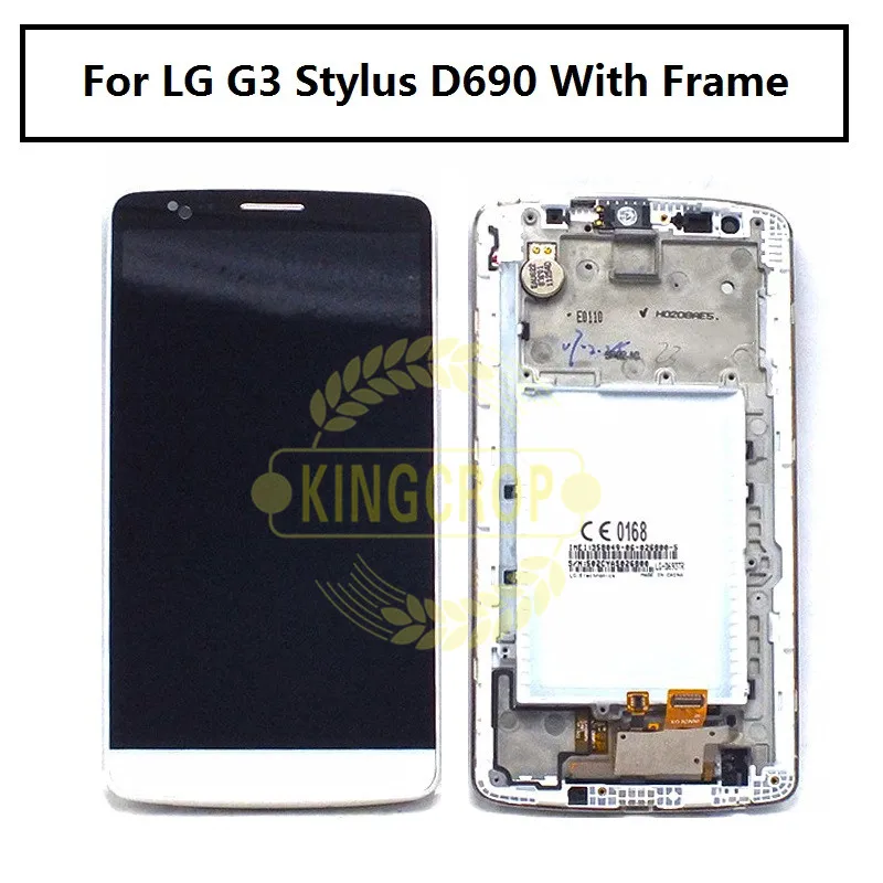 

LCD Display For LG Optimus G3 Stylus D690 LCD With Touch Screen Digitizer Panel Assembly With Frame Replacement For LG D690