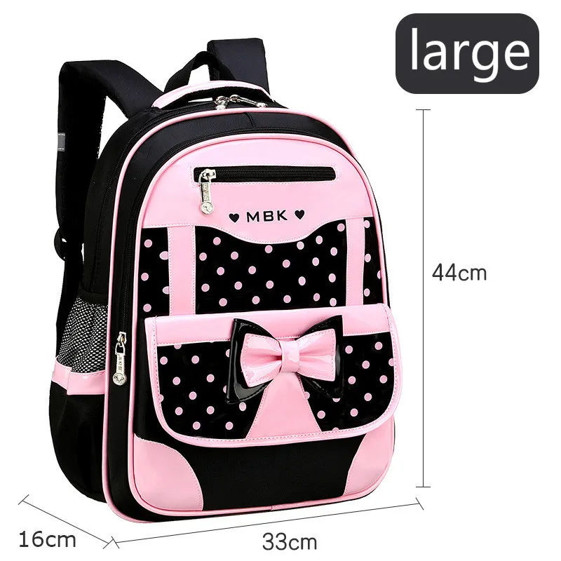 Mochila escolar para niños, mochila para niñas, juego de mochilas con estampado de puntos para niños, mochila impermeable para escuela primaria