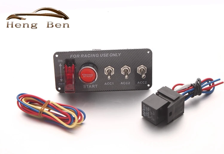 Car Auto Toggle Switches 12v Ignition Switch Panel Engine Start Push