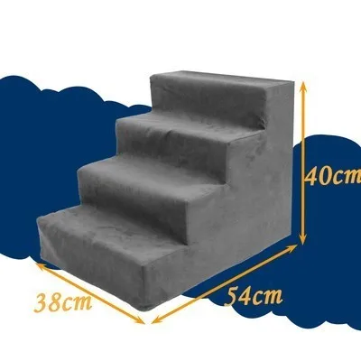4 шага ПЭТ губка лестница с крышкой 54*40*38 см собака лестница Крытый портативный кошка лестница анти-скольжения съемный диван кровать