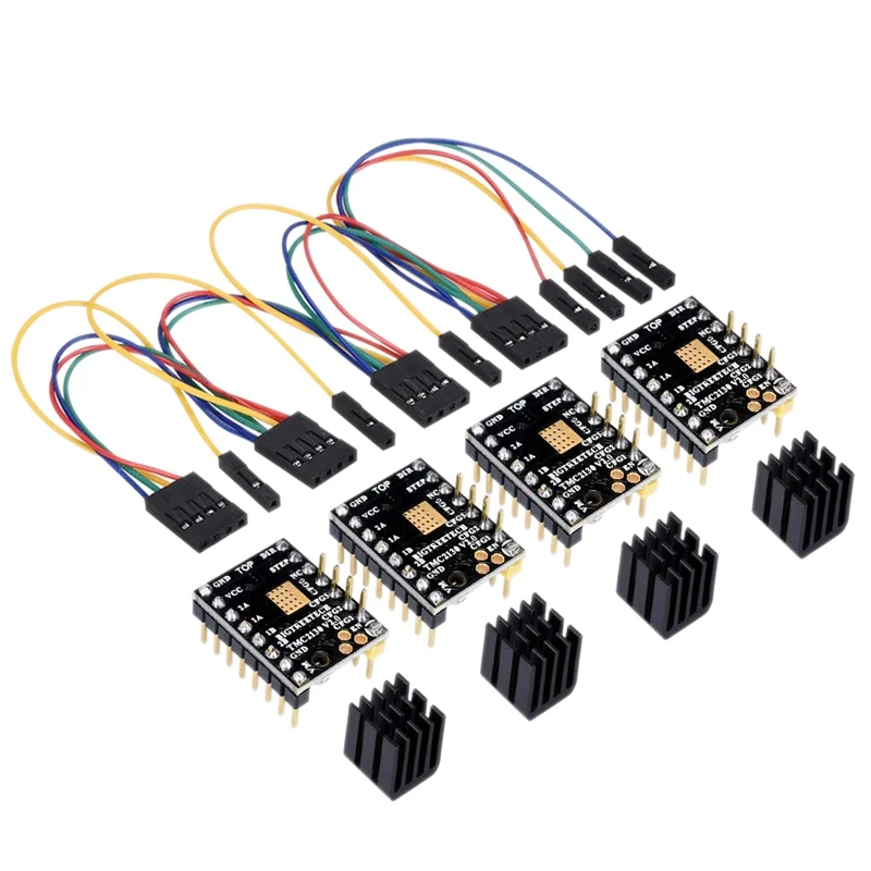 

HOT-3D Printer Part Tmc2130 V2.0 Spi Motor Driver With Heat Sink And Use Gold Deposition Technology Pcb Board Suitable For Mks