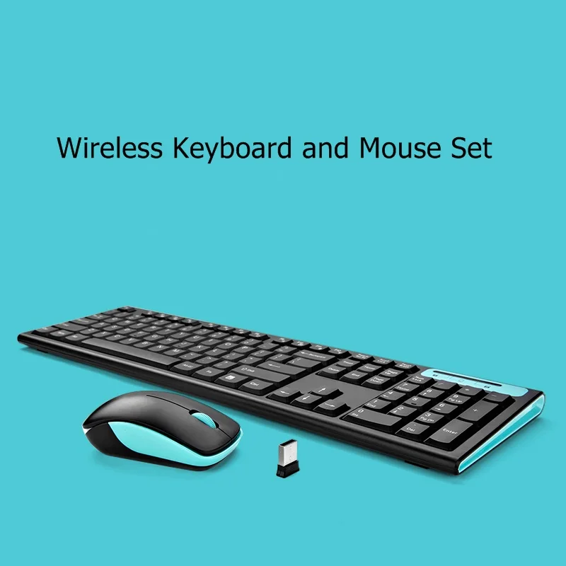 Seenda Mute Button USB Wireless Keyboard And Mouse Combo For Desktop