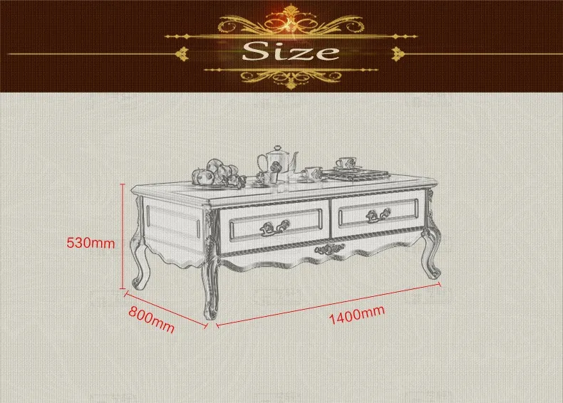 Европейский стиль современный кофейный стол o1158