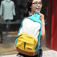 Stacy sac hot vente femmes toile sac à dos étudiant style preppy casual sac à dos voyage sac d’école bloc de couleur sac de voyage