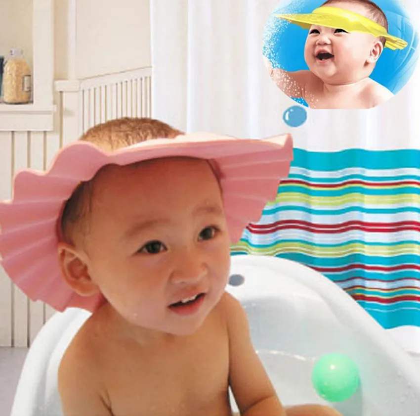 Регулируемая Безопасный Soft Детский Шампунь Душ Кепки Уход за младенцами Для ванной защита для ребенка
