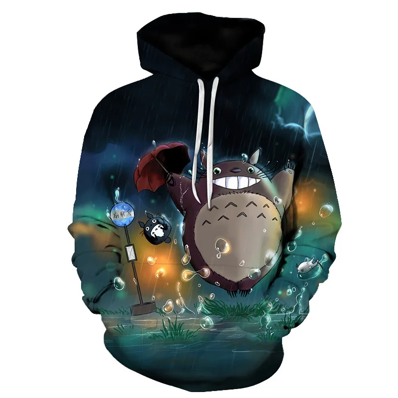 

2018 New 3d Totoro Hoodie Skull Men Women Fashion Winter Spring Sportswear Hip Hop Tracksuit Brand Hooded Sweatshirt Dropship