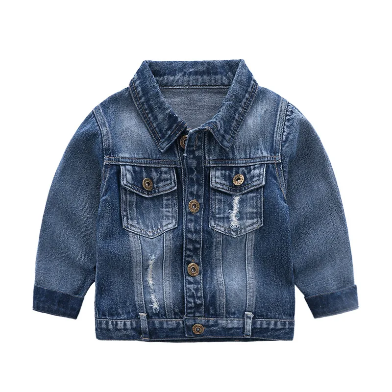 Hot Sale 2019 Boy Spring Coats Long Sleeve Button Pocket Decorated Kids Coat Sports Casual Jean Outfit Clothes Clothing | Детская одежда